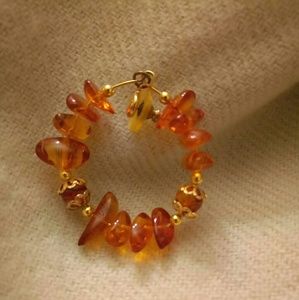 REAL Amber Hoops